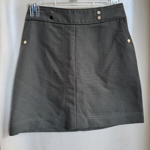 H&M Olive Green Mini Skirt with Studs and Pockets Size 2